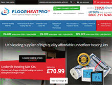 Tablet Screenshot of floorheatpro.com